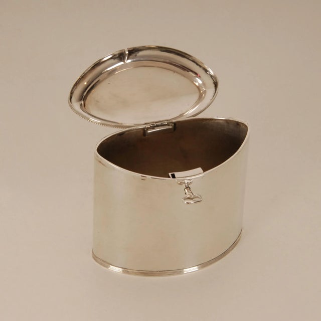 Antique Tea Caddy Empire Napoleonic Sterling Silver Box Casket Tariff For Sale - Image 10 of 13