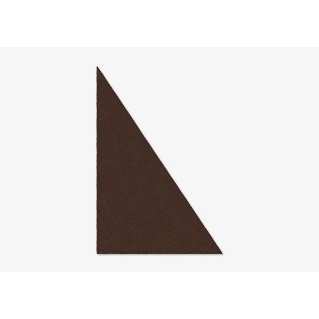 Contemporary Chocolate Triangle Plain Rug from Marqqa For Sale - Image 3 of 3
