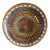 Vintage Rustic Folk Art Romanian Earthenware Decorative Plate, Peacock Design For Sale