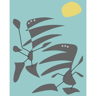 Mars Series "Sun Dance" Alien Figures Print For Sale
