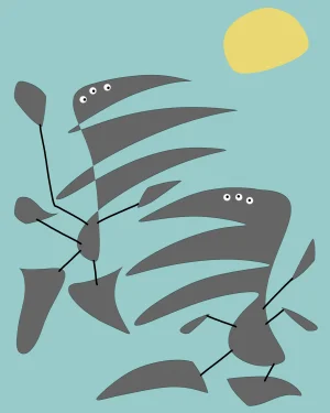 Mars Series "Sun Dance" Alien Figures Print
