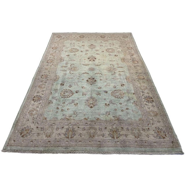 Classic oriental rug Ziegler Farahan | Hand-knotted | Size: 250×170 cm | Material: Pure new wool | Color: Pastel Green |...