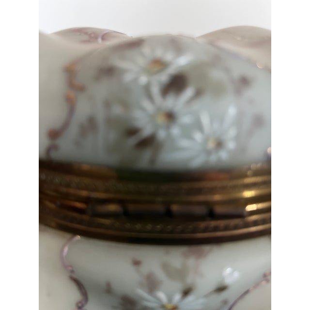 Late 19th Century Large Antique Wavecrest Dresser Box Floral For Sale - Image 5 of 8