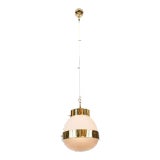 1960s Sergio Mazza Brass 'Delta' Pendant for Artemide For Sale
