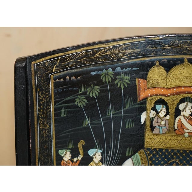 Set of Antique Indian Chinoiserie Campaign Folding Chairs For Sale - Image 6 of 18