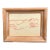 1970’s Original Abstract Sepia Drawing Reclining Nude Vintage Oak Frame For Sale