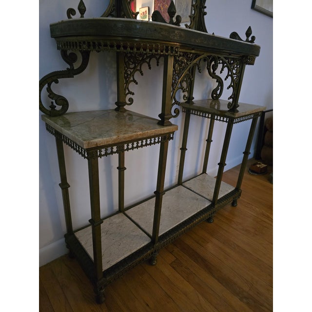 1900-1909 Cherub Cupid Bronze Etagere For Sale - Image 15 of 17