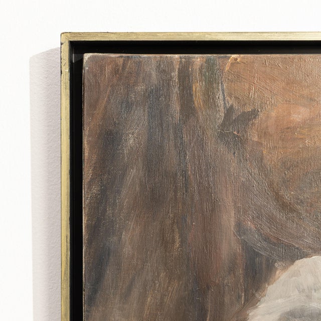 Mid 20th Century France Sienna Canvas Painting For Sale - Image 14 of 15
