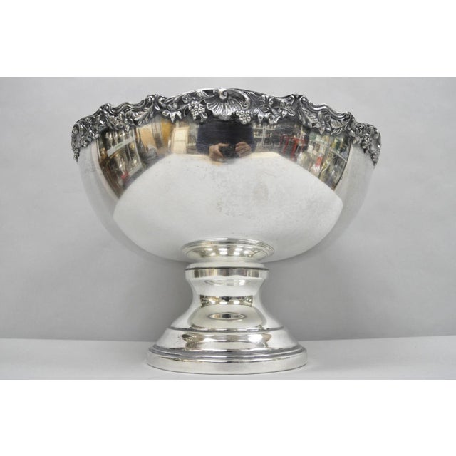 Mid 20th Century f.b. Rogers Victorian Silver Plated Bar Punch Bowl Ice Bucket Champagne Chiller For Sale - Image 9 of 11