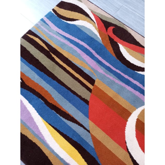 Wool Sun Rug, Italy, 1970s For Sale - Image 10 of 14