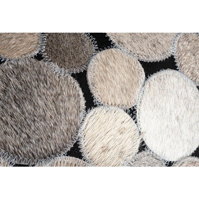 Canvello Genuine Cowhide Leather Decorative Throw Pillow With Feather Down Insert Included For Sale - Image 4 of 6