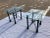 Metal 1980s Modern Wrought Iron Rectangular Base Beveled Glass Top Side Tables - a Pair For Sale - Image 7 of 13