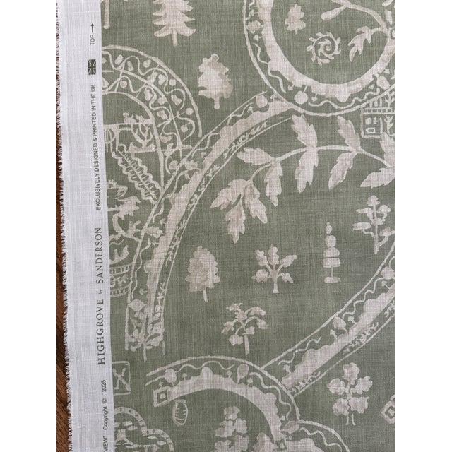 Sanderson Sanderson Topiary View Thyme Fabric Dhif227338 Highgrove Fabrics Collection 3 Yards Indoor / Outdoor For Sale - Image 4 of 6