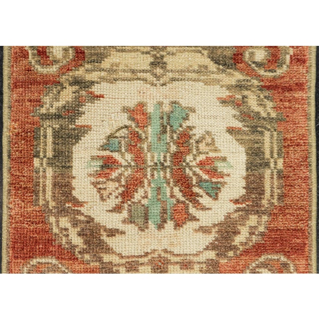 Turkish Mini Rug Oriental Hand Knotted Vintage Rug 1'3" x 3' #21238 For Sale - Image 4 of 8