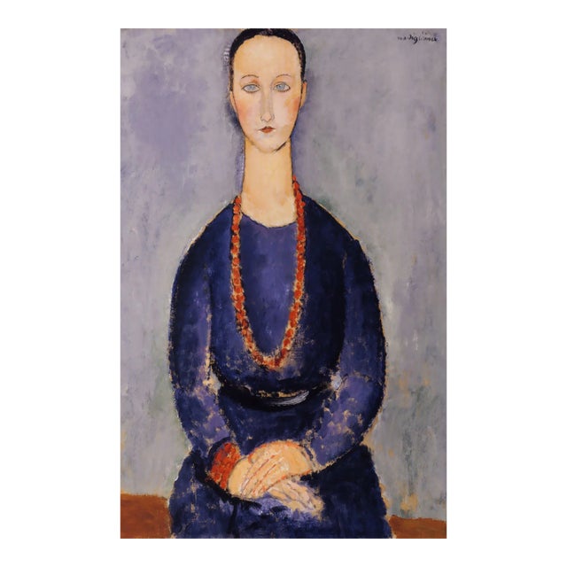 Modigliani Woman With Red Necklace Limited Edition For Sale