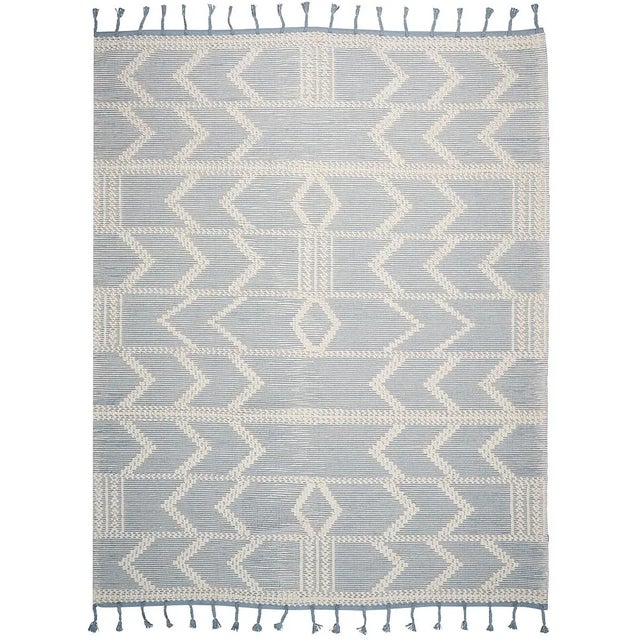 2020s Schumacher Malta French Knot 8' x 10' Rug in Sky For Sale - Image 5 of 5
