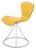 Italian Postmodern Yellow Leather Swivel Chair For Sale