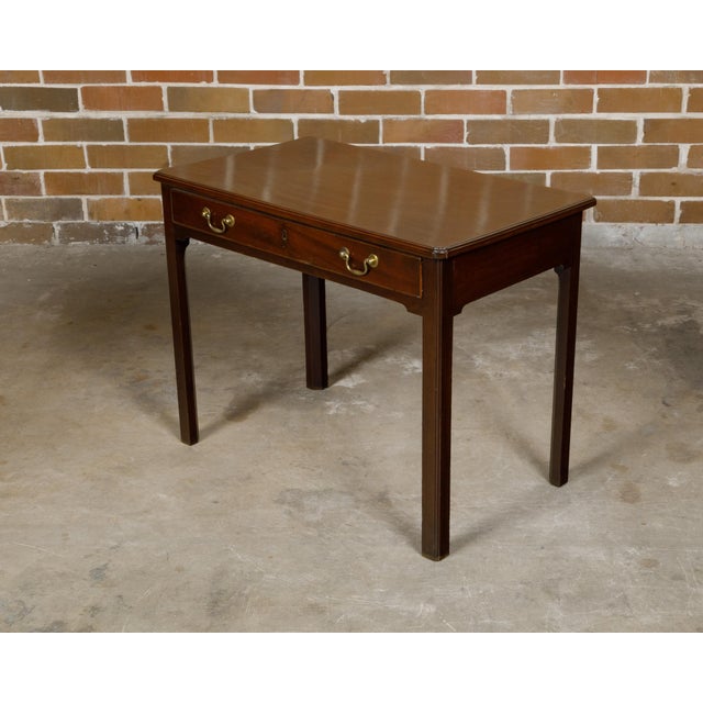 English 18th Century Georgian Period Walnut Side Table with Single Drawer For Sale - Image 9 of 12