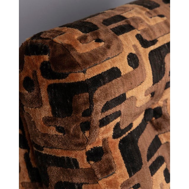 Metal Vintage Velvet Lounge Chairs, 1970s, Set of 2 For Sale - Image 7 of 12