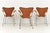 Fritz Hansen Model 3207 Chairs in Teak by Arne Jacobsen for Fritz Hansen, Denmark, 1955, Set of 4 For Sale - Image 4 of 12