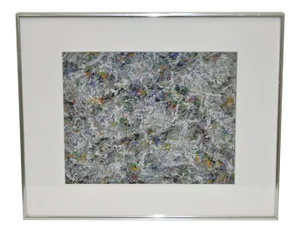 Paul Slapion "In Each of Us...All of Us #4" Mixed Media Layered Abstract C.1985