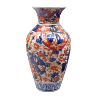Antique Japanese Porcelain Imari Vase For Sale