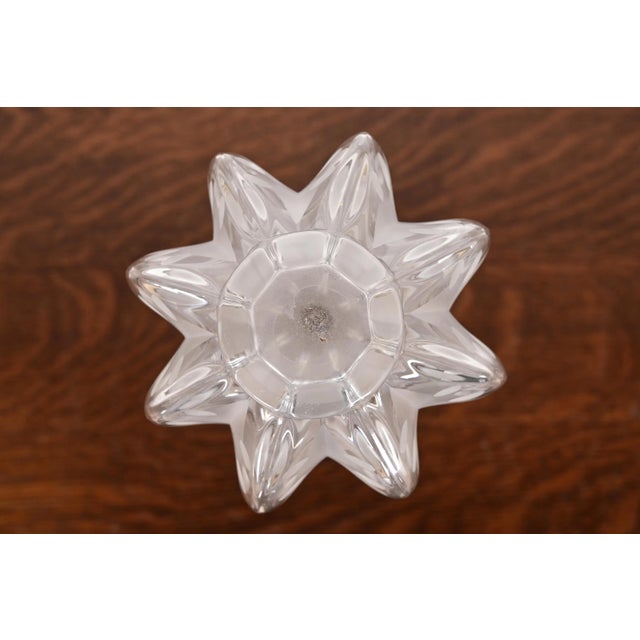 Transparent Lalique Paris Marie-Claude Soliflore Frosted Crystal Vase For Sale - Image 8 of 11