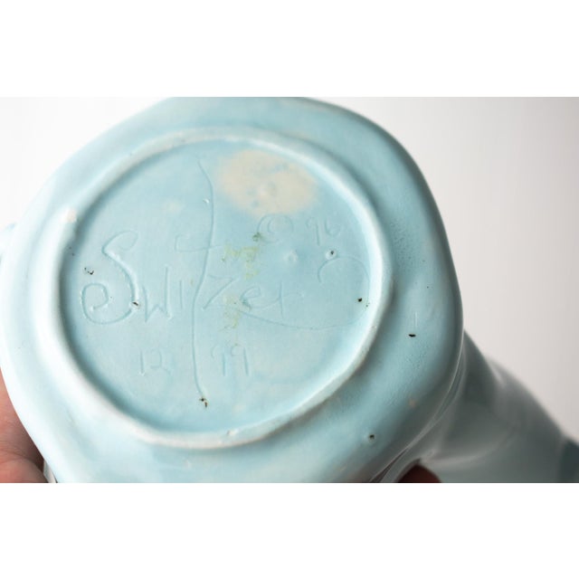 Original 1996 Signed Mark Switzer Studio Ceramics Sugar & Creamer Set For Sale - Image 14 of 17