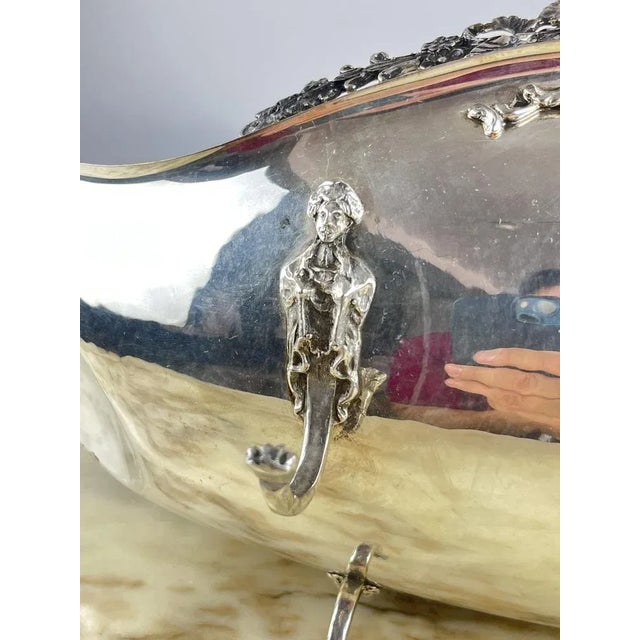 Jatta Centerpiece in Hand-Wrought 800 Silver, Italy, 1980s For Sale - Image 6 of 12