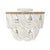 Boho Chic Lorelei Wood Bead Flush Mount, White For Sale - Image 3 of 8