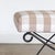 Panoplie Iron Loop Bench, Tan Gingham For Sale - Image 9 of 10