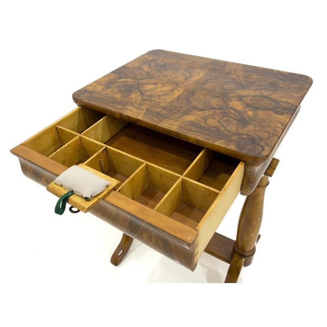 Antique Biedermeier Side Table, 1830s For Sale - Image 4 of 6