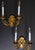 1960s French Neoclassical Double Arm Brass Bow Sconces With Lampshades - a Pair For Sale - Image 9 of 14