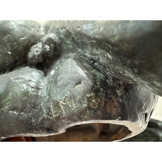 Black 1960s Larry Mohr Bronze Lovers Embracing Sculpture Signed From Artist Estate For Sale - Image 8 of 11