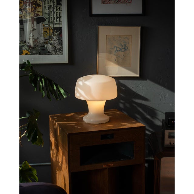 Laurel Mushroom Lamp, 1960s/1970s . perfect vintage condition . solid blown milk glass . $595 . 14"Hx13"D