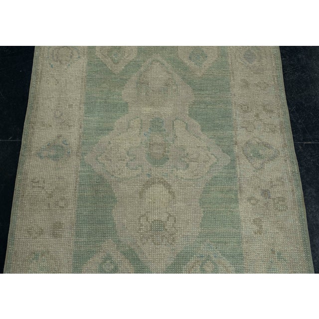 Turkish Oushak Rug 3' x 11' #17834 For Sale In Houston - Image 6 of 8