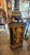 Late 19th Century Black and Gold Painted Carved Vase Statues - Set of 2 For Sale In Dallas - Image 6 of 9