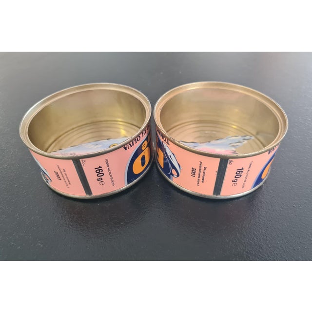 Blue Corrado Bonomi, Multiple with Fish, 1990s, Oil on Tin For Sale - Image 8 of 11