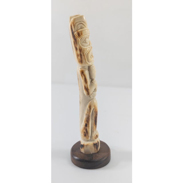 20th Century Native American Alaskan Inuit Indian Deer Antler Totem ...