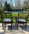 Air of Baker Chinoiserie Lacquered Lounge Chairs With Geometric Lattice Backs & Upholstered Seats For Sale - Image 10 of 18