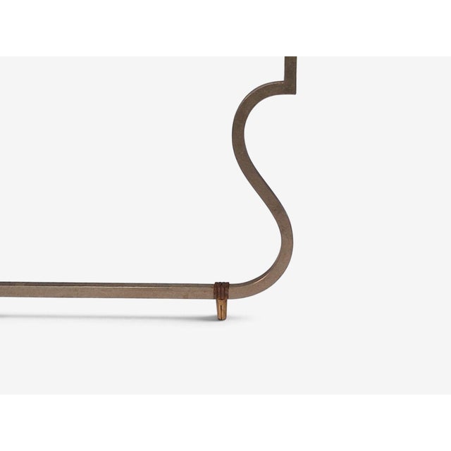 Tommi Parzinger, Unique Coffee Table, Brushed Steel, Glass, Usa, 1950s For Sale - Image 12 of 12