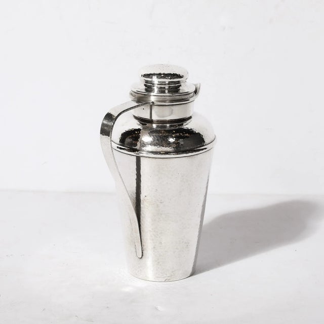 Art Deco Hand-Hammered Sterling Silver Cocktail Shaker by Gorham For Sale In New York - Image 6 of 10