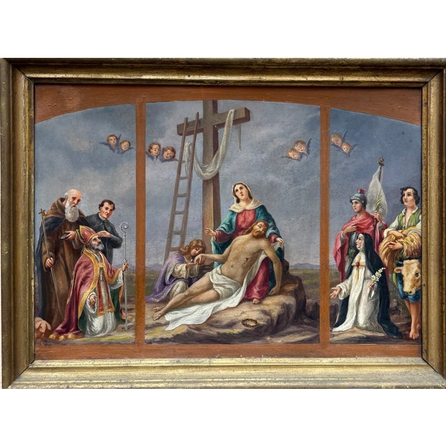 The Deposition of Christ, 1700s-1800s, Oil Painting, Framed For Sale - Image 7 of 7