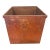 1970s Contemporary Solid Brass Square Jardinière /Planter With Ring Handles, 14” For Sale