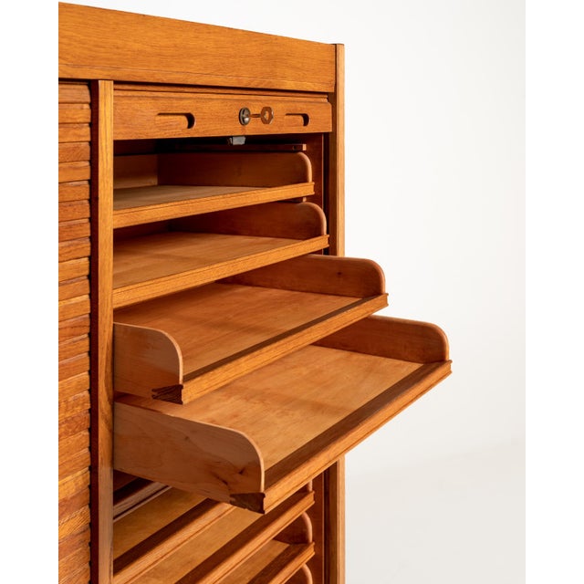 Swedish Oak Filing Cabinet, Early 1900s For Sale - Image 6 of 9