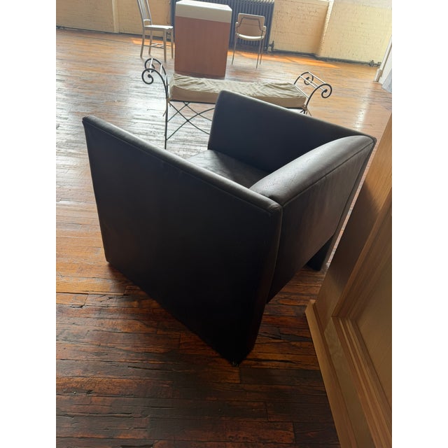 Gary Lee for Niedermeier Black Leather Architectural Armchair, Mid-1990s For Sale - Image 13 of 13