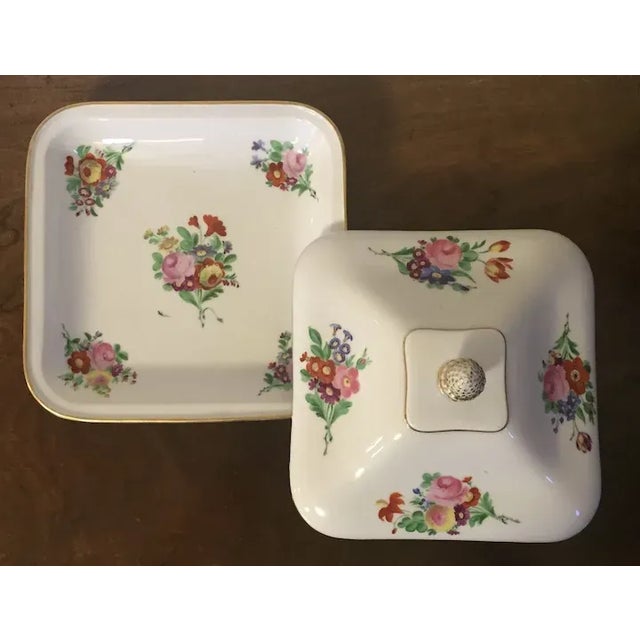 Antique 19th Century French Empire Floral Porcelain Serving Dish & Cover For Sale In New York - Image 6 of 13