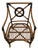 Vintage Alleged McGuire Rattan 'Target Back' Armchair For Sale