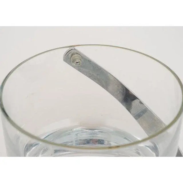 Personal 5" Ice Bucket and Tongs 1970s Italian Crystal and Chrome For Sale - Image 9 of 13