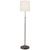 Thomas O'Brien by Visual Comfort Signature Bryant Floor Lamp in Bronze and Hand-Rubbed Antique Brass with Linen Shade For Sale